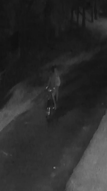VIDEO: esta es la maniobra de dos ladrones para llevarse una moto