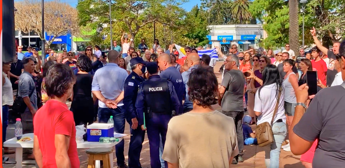 Los videos inéditos de esta tarde en la Plaza de Maldonado