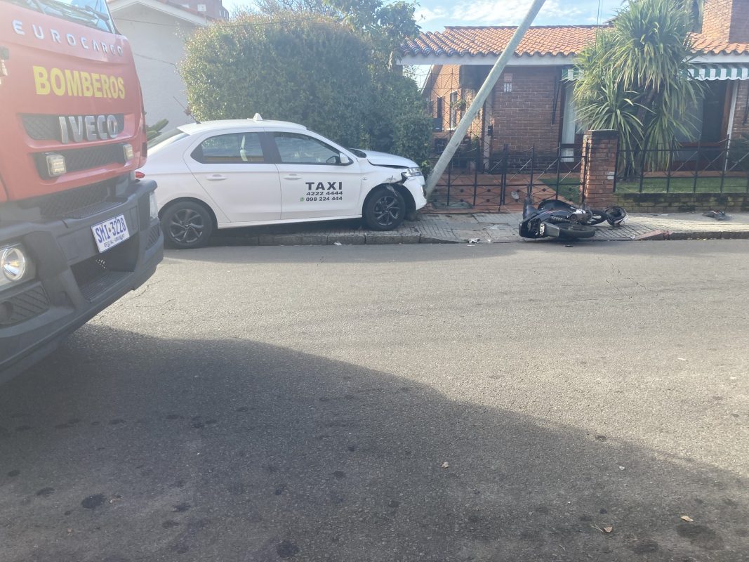 Siniestro de tránsito en el centro de Maldonado