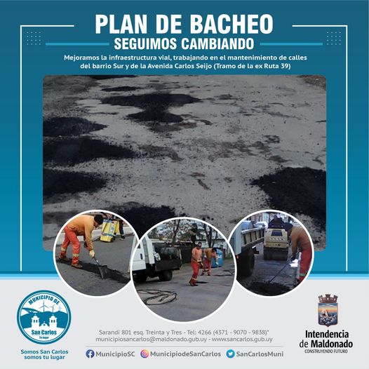 Municipio de San Carlos continúa con trabajos de  reparación de calles