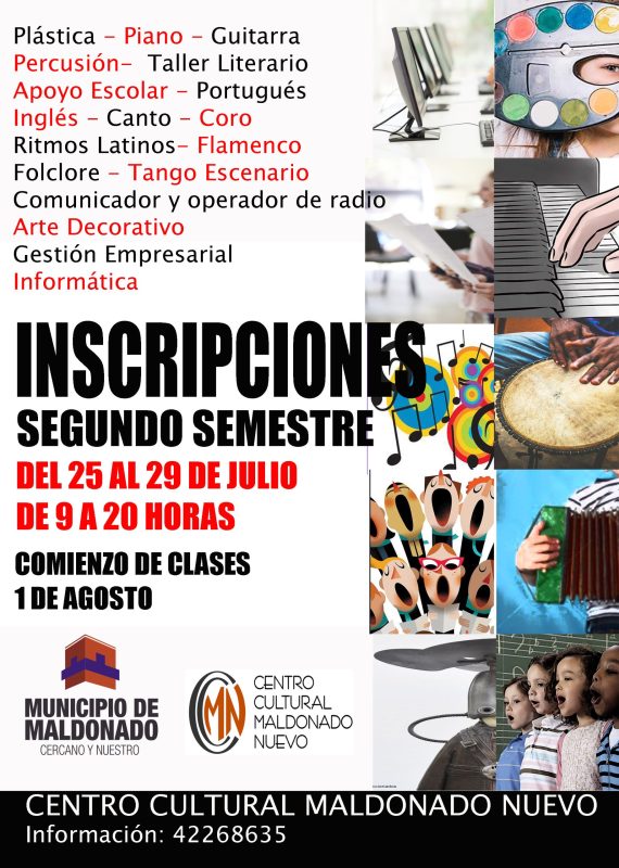 Centro Cultural de Maldonado Nuevo abre inscripciones para sus cursos