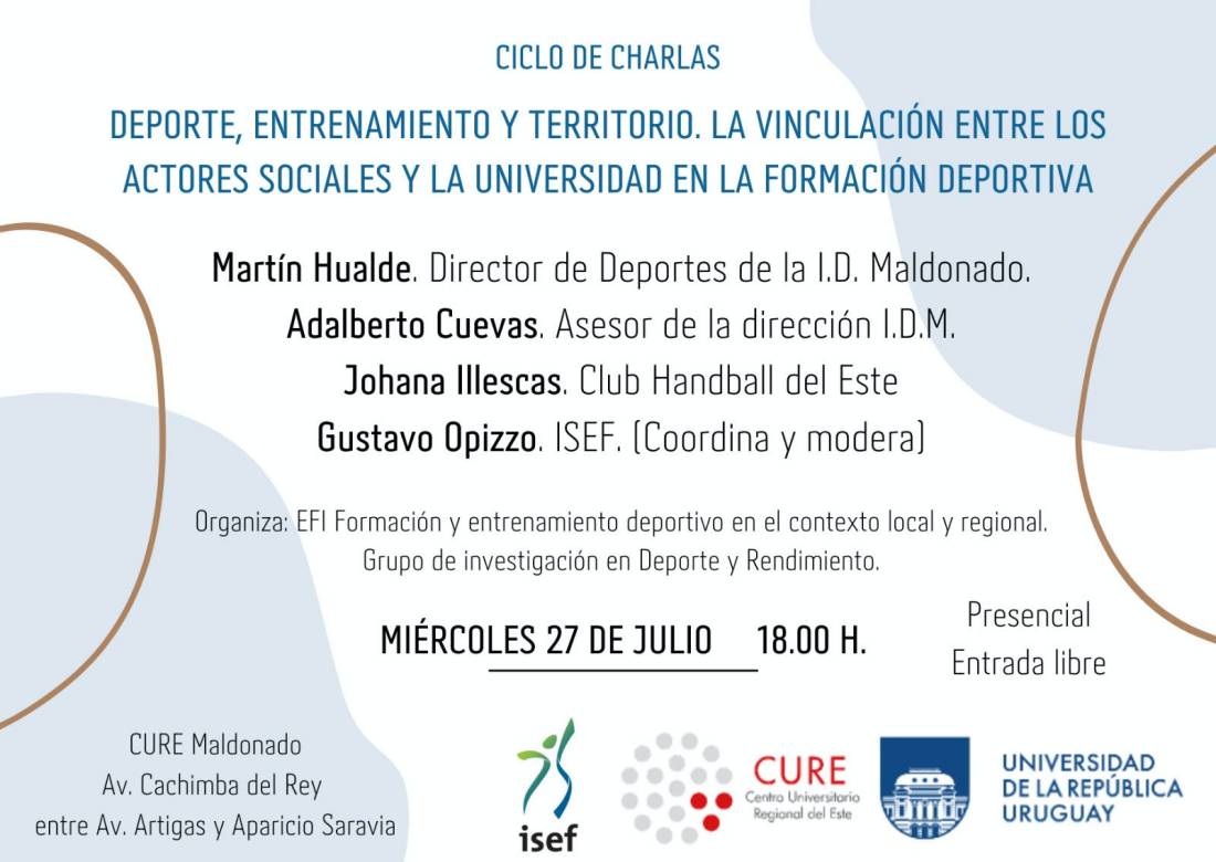 Charla en el CURE sobre «Deporte, entrenamiento y territorio. La vinculación entre los actores sociales y la Universidad en la formación deportiva»