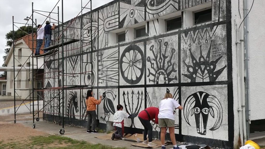 Restauraron mural del Hospital de San Carlos