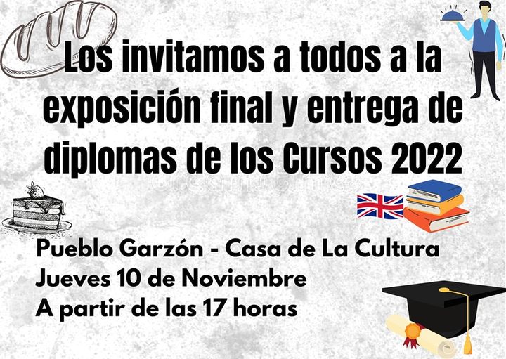 Final de cursos en Garzón con venta y exposición de productos