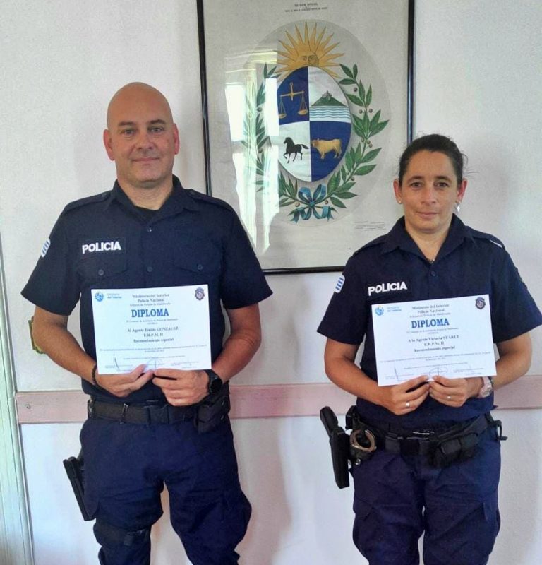 Heroico: dos policías salvaron la vida de una niña en Maldonado