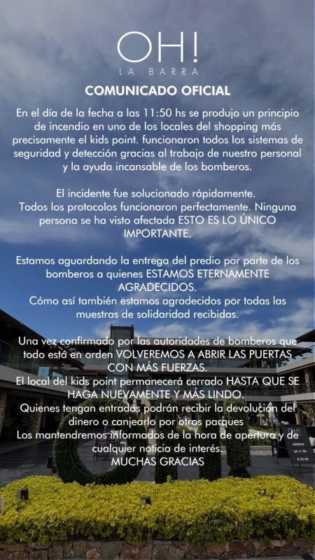 Shopping de La Barra vuelve a la normalidad