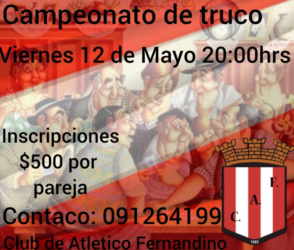 Campeonato de truco en el Atlético Fernandino