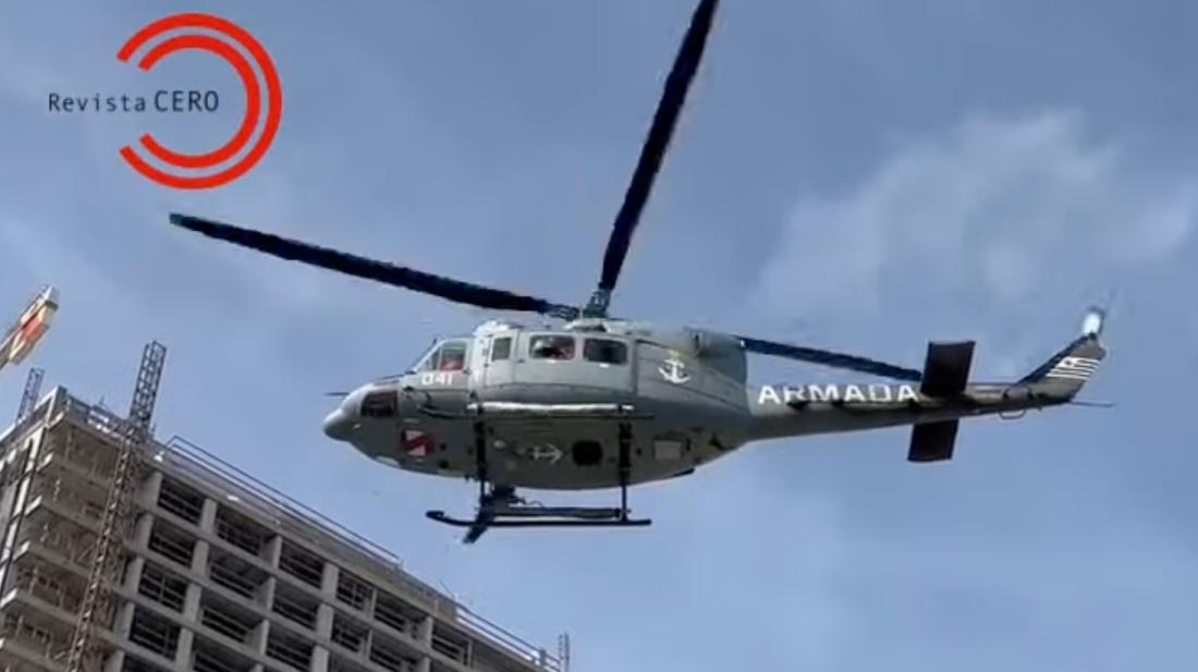 VIDEO: así fue la evacuación del tripulante de un buque esta mañana