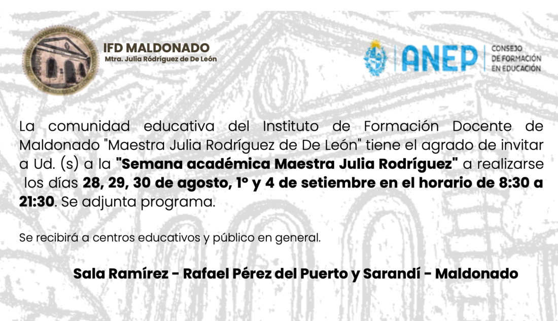 Destacada programación para la «Semana Académica Maestra Julia Rodríguez»