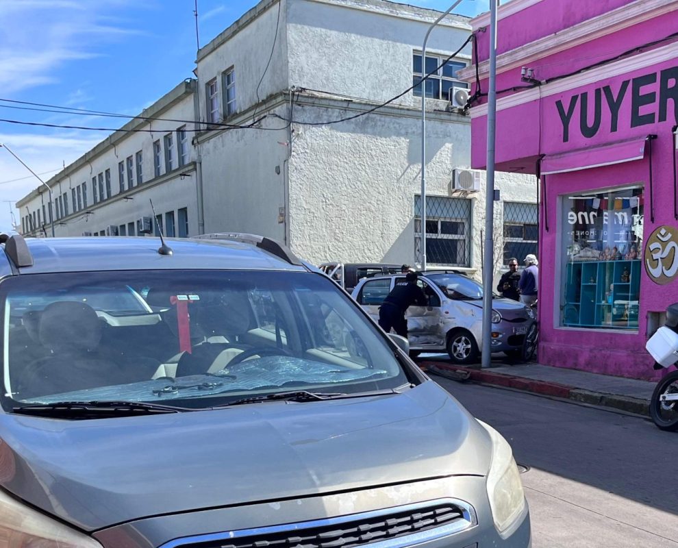 Accidente de tránsito en el centro de Maldonado