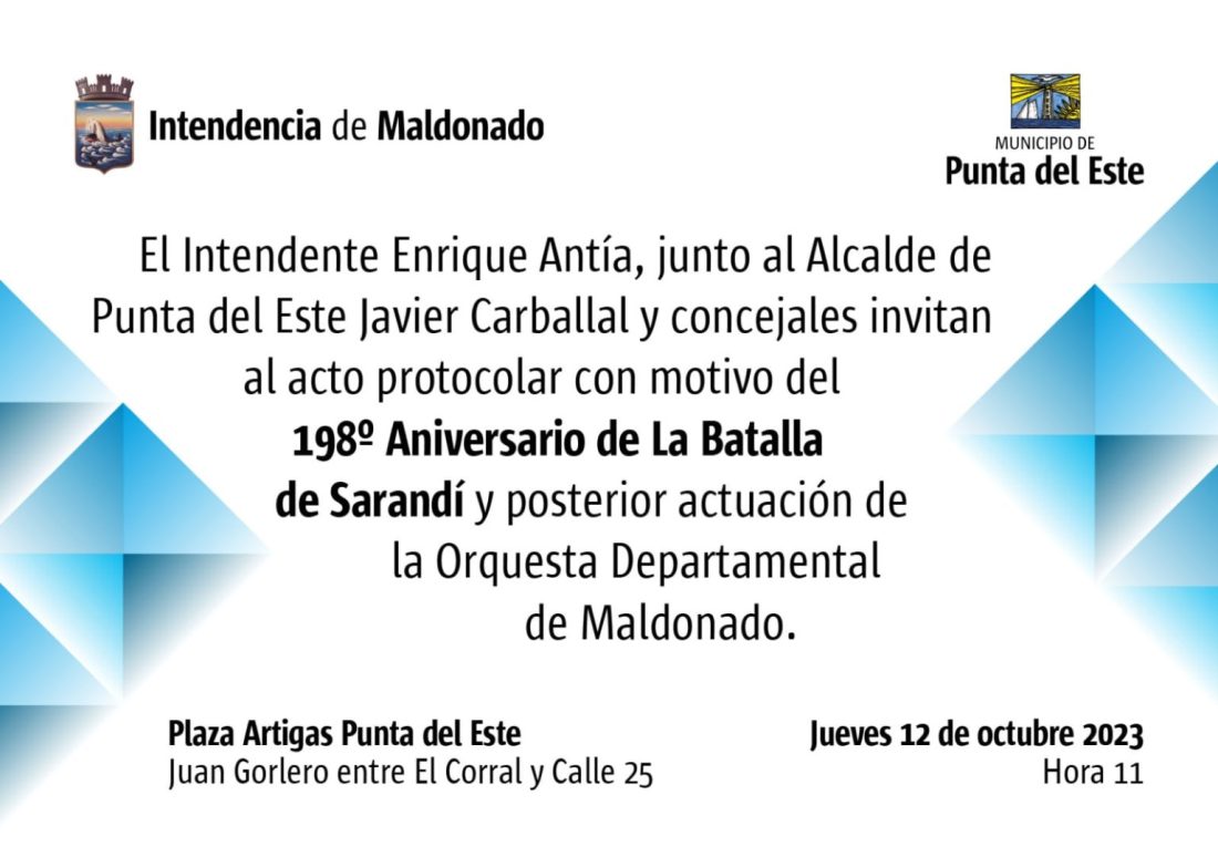 Punta del Este celebra el 198 aniversario de la Batalla de Sarandí