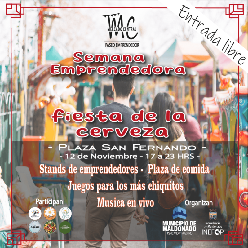 Maldonado celebra la Semana Emprendedora Global en Mercado Central el domingo