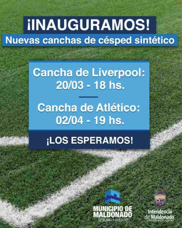 Inauguran cancha de césped sintético en Maldonado Nuevo