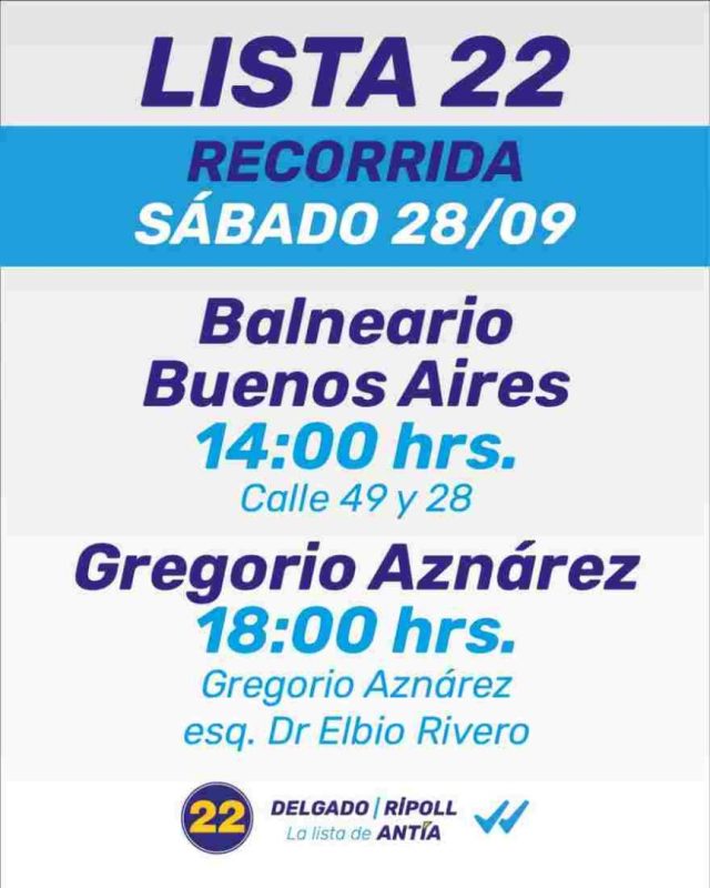 Continúa la gira por todo el departamento de la 22, la lista de Antía