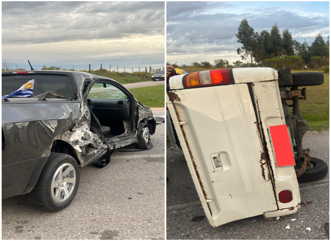 Dos camionetas chocaron esta mañana en San Carlos