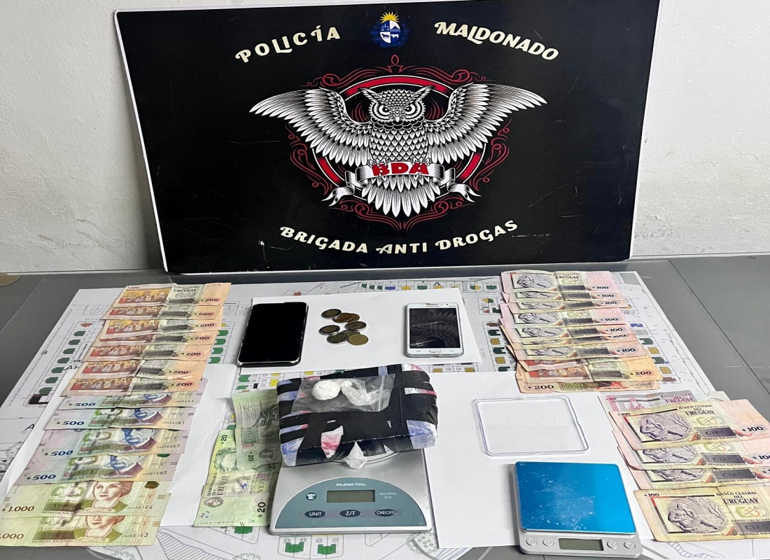 Detenido en Pan de Azúcar con más de 700 gramos de cocaína: prisión preventiva por 180 días
