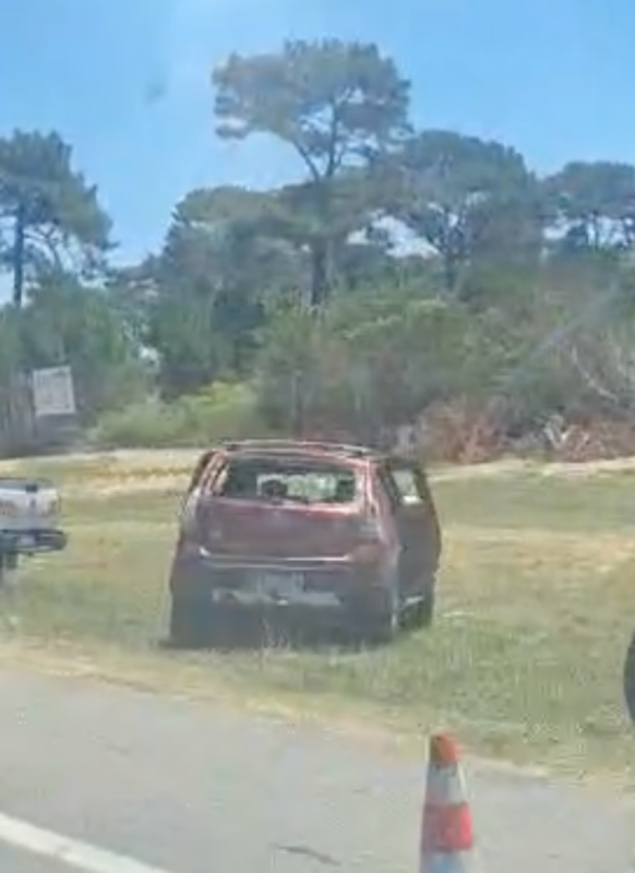 Vuelco en la Interbalnearia en Maldonado