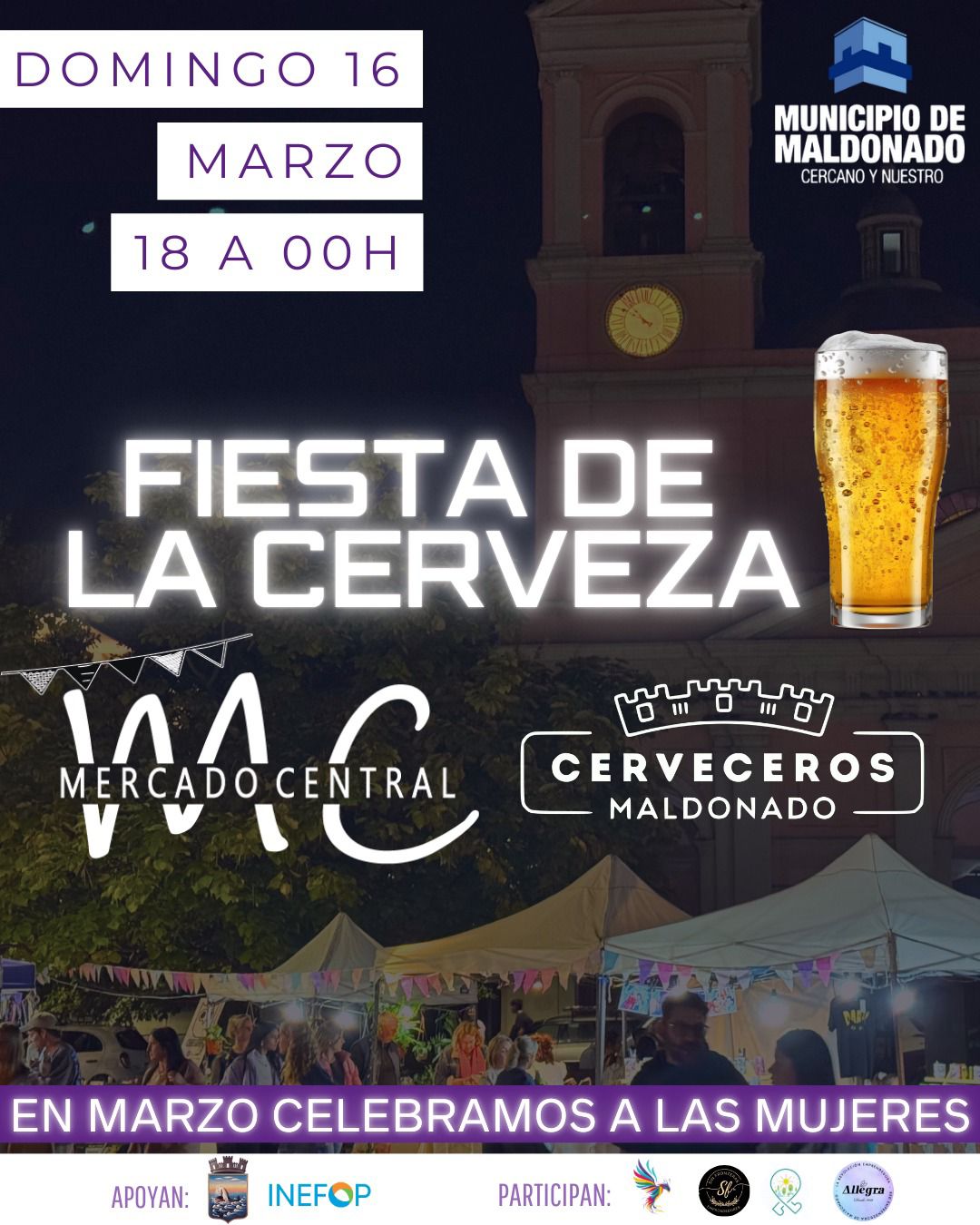Mercado Central cervecero en la Plaza de Maldonado