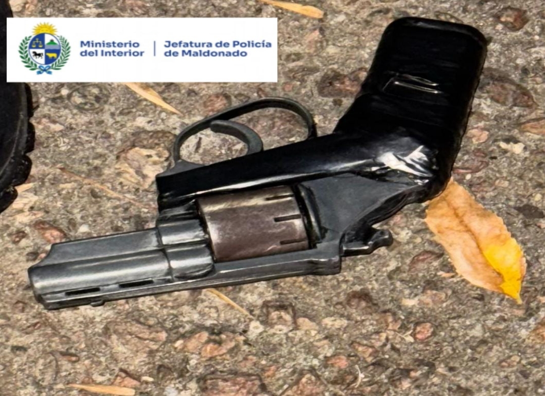 Dos detenidos en Maldonado por tráfico interno de armamento y munición