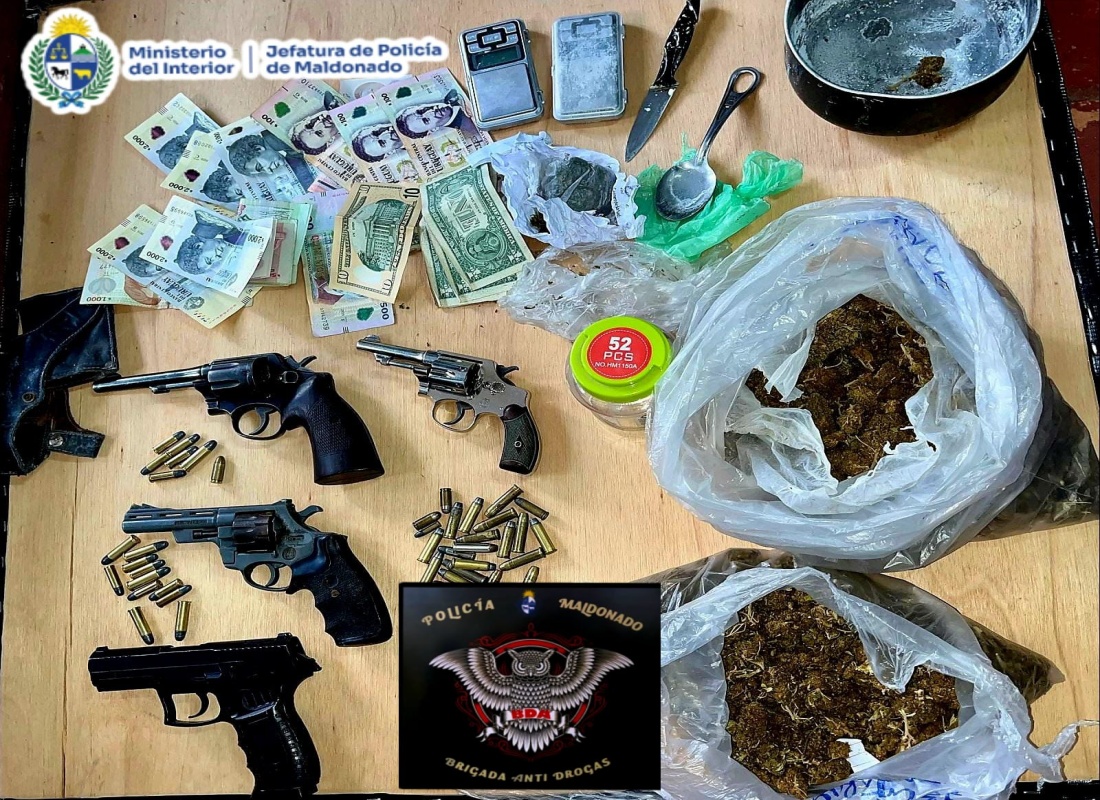 Operativo antidrogas en Pan de Azúcar y Gerona deja cuatro detenidos y múltiples incautaciones