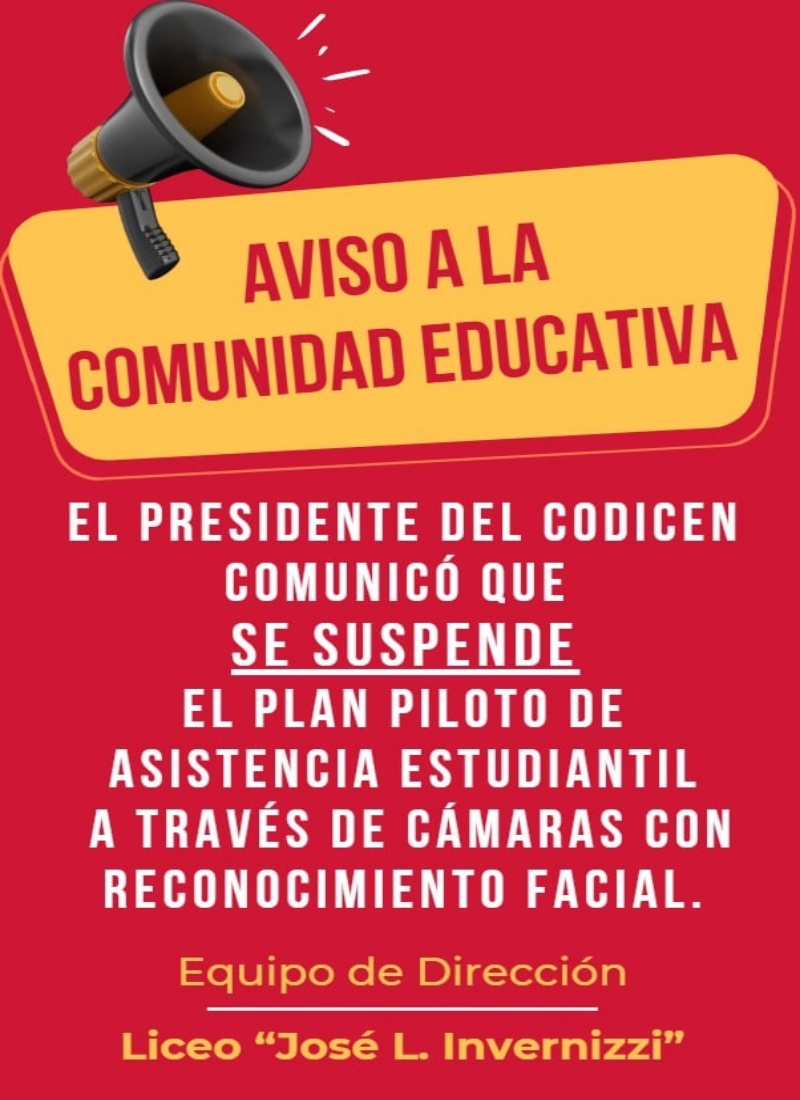 ANEP dio marcha atrás y en Piriápolis no habrá identificación facial. Mañana sacarán la cámara del liceo