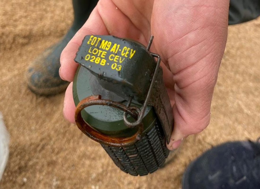 VIDEO: preocupante hallazgo de una granada en Piedras del Chileno
