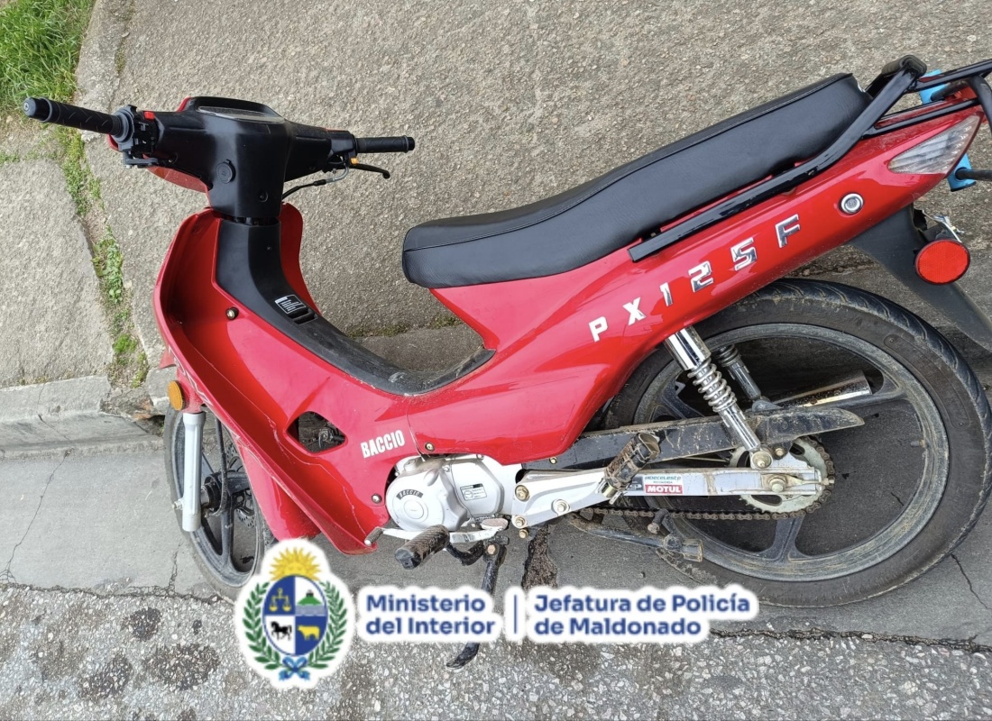 Formalizado por múltiples hurtos de motocicletas en Maldonado