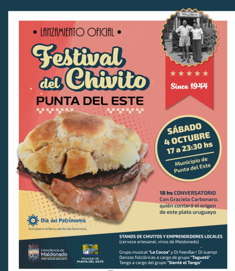 Punta del Este será escenario del lanzamiento de la Fiesta del Chivito 2026 en el Día del Patrimonio
