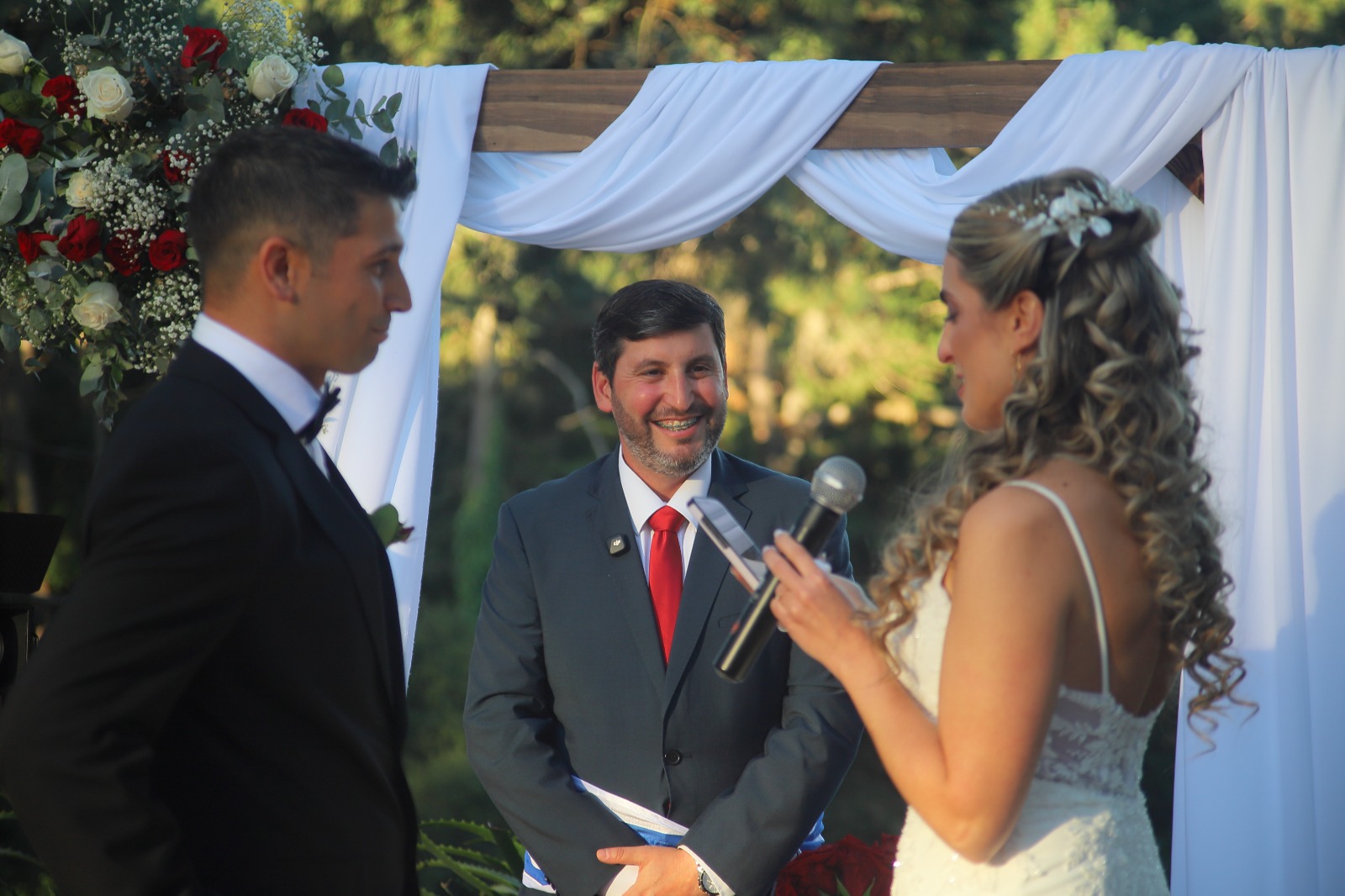 Damián Tort ofició su primer casamiento como alcalde