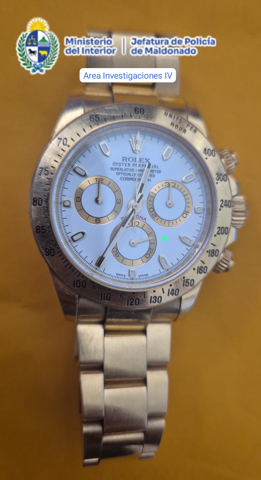 Recuperan reloj valuado en 50 mil dólares en La Barra