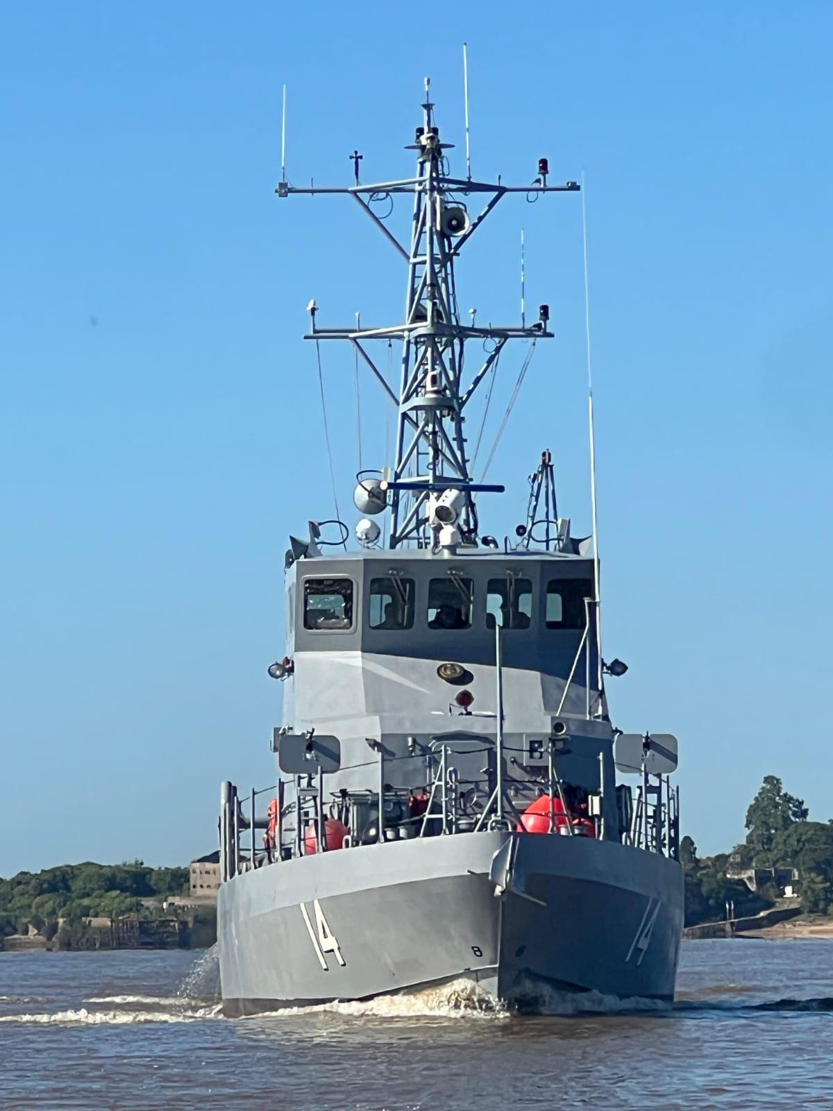 La lancha ROU 14 “Río Arapey” desarrolla tareas de control y presencia estatal entre el 15 y el 28 del mes.