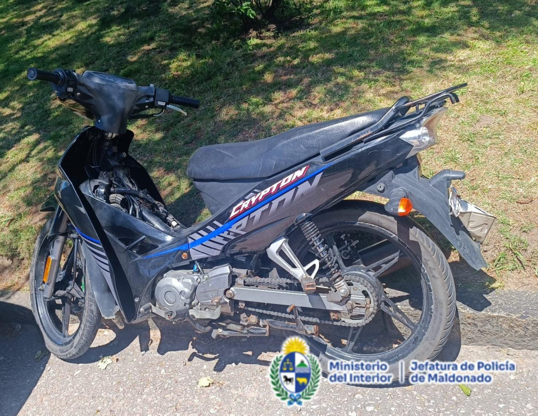 Detenido y motocicleta recuperada tras hurto en Punta del Este