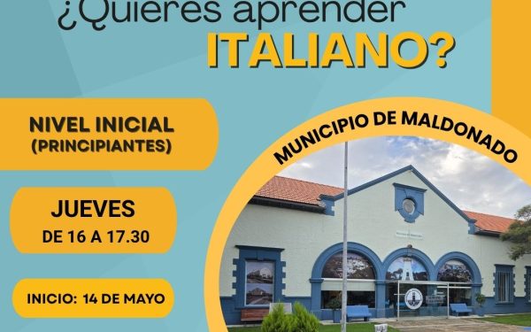 Vuelven los cursos de italiano en Maldonado con cupos limitados
