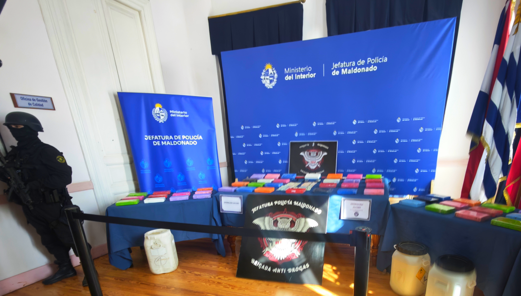 Golpe al narcotráfico: incautan más de 53 kilos de cocaína en Maldonado y condenan a un hombre