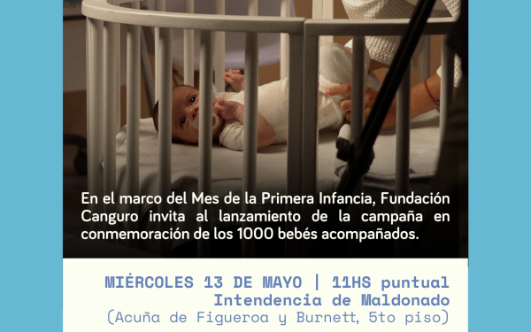 Fundación Canguro iluminará la Intendencia y “La Mano” por los 1.000 bebés acompañados