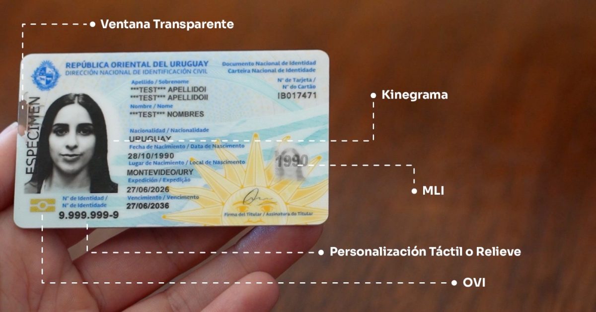 Esta es la nueva cédula de identidad de Uruguay