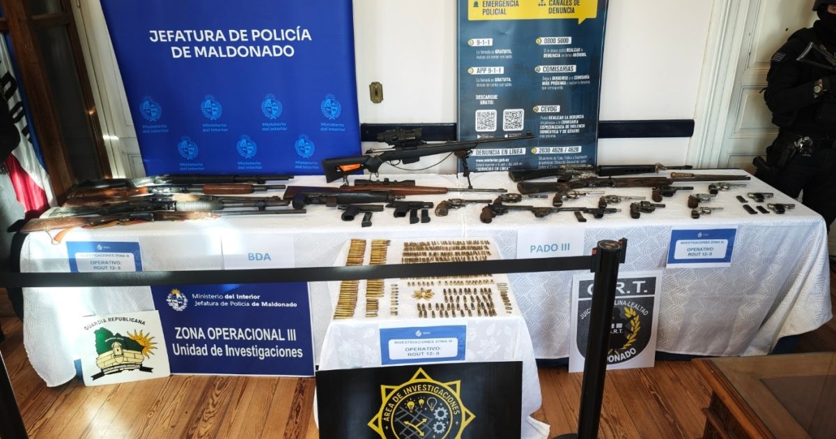 Operación Rout-12 II: incautan armas y chaleco antibalas