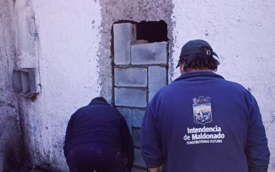 Desalojaron una vivienda tapiada que había sido ocupada a través de un boquete