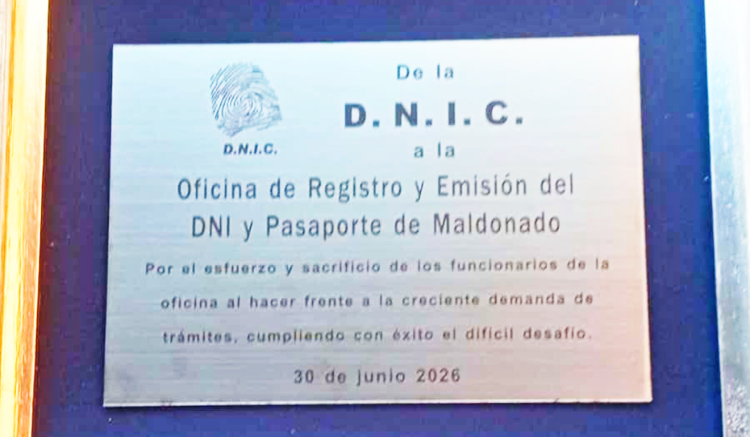 Reconocieron a la Oficina de Identificación Civil de Maldonado